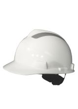 Jugendhelm MSA V-Gard weiß nicht belüftet, inkl. Aufkleber (Silber) und Ratsche