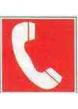 Symbol 20x20 BRANDMELDETELEFON auf Kunststoffplatte