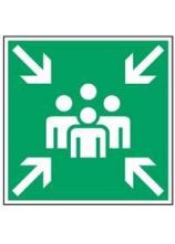 Symbol 40x40 SAMMELPLATZ auf Selbstklebefolie nachleuchtend