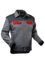 PFANNER StretchZone® Canvas Arbeitsjacke grau-rot