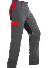 PFANNER StretchZone® Canvas Arbeitshose grau-rot