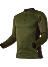 PFANNER Zipp-Neck Shirt langarm oliv