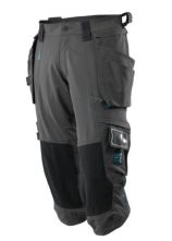 MASCOT® STRETCH-Arbeitshose 3/4 Länge mit Knieverst. anthrazit