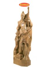 Florianstatue handgeschnitzt natur 53 cm