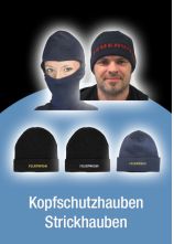 Kopfschutzhauben, Strickhauben