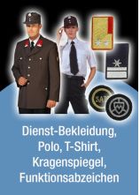 Dienst-Bekleidung, Polo, T-Shirt, Kragenspiegel, Funktionsabzeichen