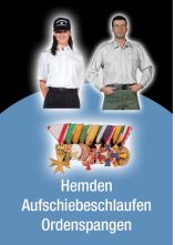 Hemden Aufschiebeschlaufen Ordenspangen