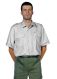 Diensthemd Mischgewebe grau Kurzarm SLIM-FIT