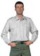 Diensthemd Mischgewebe grau Langarm SLIM-FIT