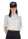 Damen-Diensthemd Mischgewebe grau Kurzarm Halsweite SLIM-FIT