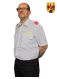 Diensthemd Mischgewebe Grau BGLD Kurzarm SLIM-FIT