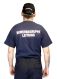 T-Shirt mit Beschriftung BEWERBSGRUPPE und ON 3,5 cm/Zeile am Rücken