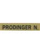 Klettband Haft beige 150x30 mm mit Name schwarz bestickt