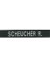 Klettband Haft schwarz 150x25 mm mit Name silber bestickt