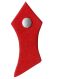 Mantelparoli rot mit Knopf Silber