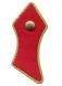 Mantelparoli rot mit Goldumrandung mit Knopf Gold