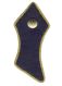 Mantelparoli blau mit Goldumrandung mit Knopf Gold