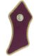 Mantelparoli violett mit Goldumrandung mit Knopf Gold