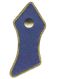Mantelparoli hellblau mit Goldumrandung mit Knopf Gold