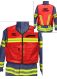 Kennzeichnungsweste LFV OÖ,SBG GRKDT mit Fahrzeugbez.und Feuerwehrname rot