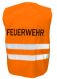 Warnweste orange mit Feuerwehr