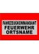 BESCHRIFTUNG 3zl. schw. ARIAL BLACK 4 cm FAHRZEUGKOMMANDANT, FEUERWEHR, ORTSN