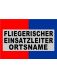 BESCHRIFTUNG 3zl. schw. ARIAL BLACK 4 cm FLIEGERISCHER EINSATZLEITER ORTSNAME