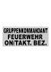 BESCHRIFTUNG 3zl. schw. ARIAL BLACK 4 cm GRUPPENKOMMAND FEUERW. ON/TAKT.BEZ