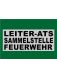 BESCHRIFTUNG 3zl. schw. ARIAL BLACK 4 cm LEITER-ATS SAMMELSTELLE FEUERWEHR