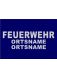 FEUERWEHR 5 cm ORTSNAME 2 x 3 cm 3M® Silber L 28 cm ARIAL BLACK