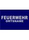FEUERWEHR 5 cm ORTSNAME 2 x 3 x 38 cm Silber ARIAL BLACK