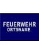FEUERWEHR 5 cm ORTSNAME 4 cm 3M® Silber L 28 cm ARIAL BLACK
