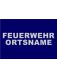 FEUERWEHR 4 cm ORTSNAME 3M® Silber L 38 cm ARIAL BLACK