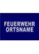FEUERWEHR und ORTSNAME 5 x 28 cm Silber ARIAL BLACK