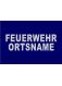 FEUERWEHR und ORTSNAME 5 x 29 cm Silber ARIAL BLACK