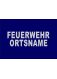 BESCHRIFTUNG 2zl. FEUERWEHR ORTSNAME Silber 5 cm ARIAL BLACK