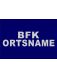 BFK und ORTSNAME 5 cm 3M® Silber 2zl. ARIAL BLACK