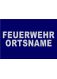 FEUERWEHR und BFKDT und Ortsname 5 cm 38 cm 3M® Silber ARIAL BLACK