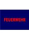 FEUERWEHR rot matt 5 x 31cm