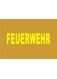 FEUERWEHR gelb 8 x 32 cm Arial Black