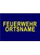ORTSNAME gelb 2x3 cm 2zl. 38 cm ARIAL FETT
