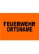 BESCHRIFTUNG 2zl. schw. ARIAL BLACK 5 cm FEUERWEHR ORTSNAME