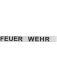 Kleber «FEUERWEHR» für Gallet schwarz mit refl. Hintergrund für F1SF