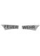 Kleber «FEUERWEHR» für Gallet schwarz mit refl. Hintergrund für F1XF Gr. L