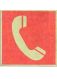 Symbol 20x20 BRANDMELDETELEFON auf Kunststoff nachleuchtend