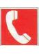 Symbol 20x20 BRANDMELDETELEFON auf Selbstklebefolie