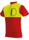 PFANNER Zipp-Neck Shirt kurzarm rot-neongelb