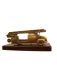 Feuerwehrauto mit Leiter Bronze 17x7 cm