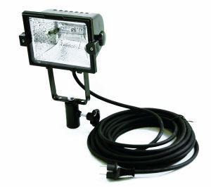 Flutlichtstrahler HALOGEN 500 W, mit 10 m Gummikabel mit Leuchtmittel