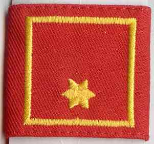 Dienstgrad auf Klett rot BI Pfeifer Feuerwehrbekleidung